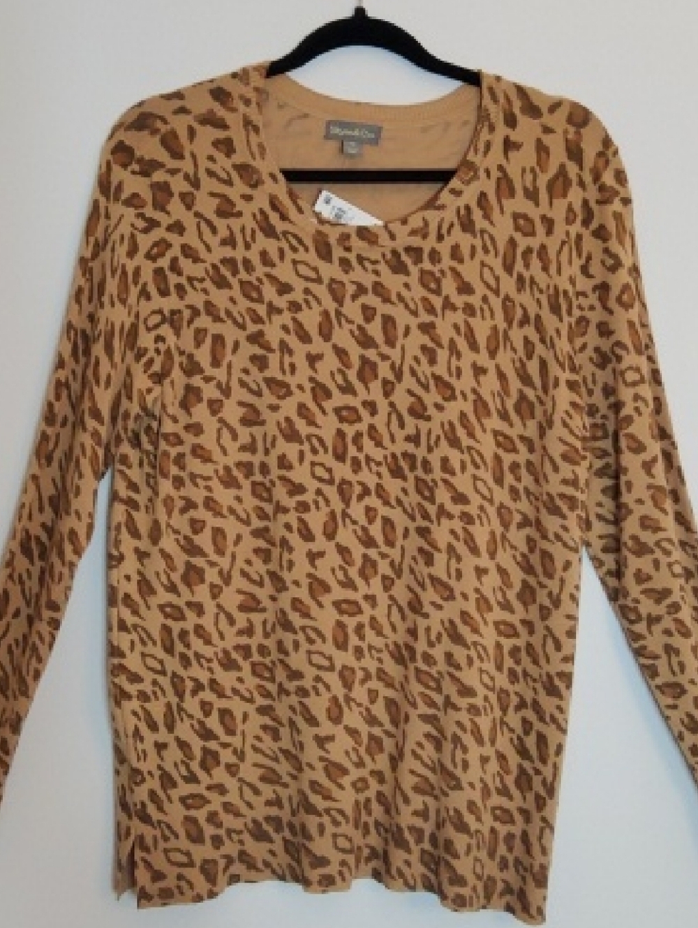 Style & Co. Leopard Print Long Sleeve Lightweight Sweater Top - NWT
